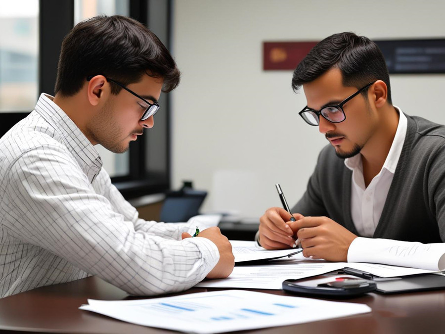 正在討論低代碼開發的兩個技術員